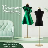 Female Mannequin Torso Display Stand Manikin Dress Form Dressmakers Sewing Fashion Tripod Base 164-180CM Black