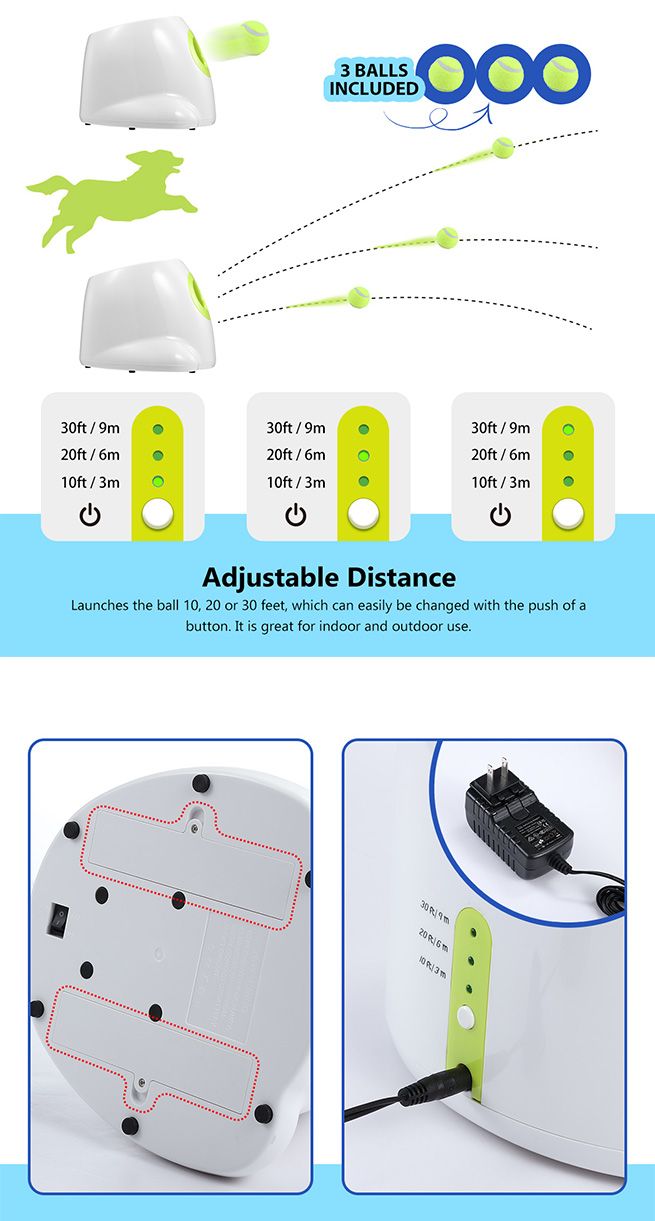 AFP Dog Ball Launcher Thrower Automatic Tennis Fetch Throwing Machine