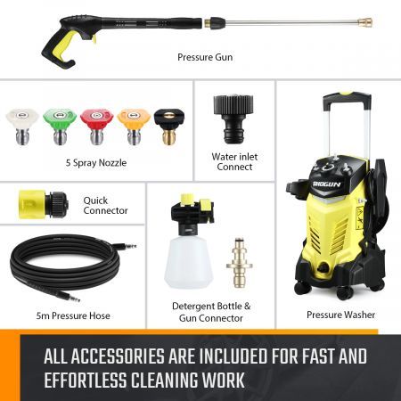 Powerful 3800Psi High Pressure Washer Cleaner For Building Vehicle Concrete Floor, Etc.