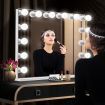 Hollywood 14 Led Light Dressing Vanity Mirror W/5X Magnify Mirror For Flawless Makeup