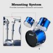 100% Birch Shell Full Size 5-Piece Drum Kit W/ Cymbals Pedal Stool Perfect For Beginners-Blue