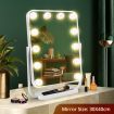 3 Light Color Rotatable Hollywood Makeup Vanity Mirror For Flawless Makeup Dimmer Adjustable-White