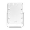 3 Light Color Rotatable Hollywood Makeup Vanity Mirror For Flawless Makeup Dimmer Adjustable-White