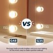 3 Light Color Hollywood Make Up Vanity Mirror Adjustable Warm Yellow,Daylight,Cool White Brightness