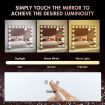 3 Light Color Hollywood Makeup Vanity Mirror 10X Magnifying Dimmer Adjustable