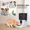 6L App Remote Control Auto Pet Feeder Dog Food Bowl W/Night Vision Camera, Voice Recorder/Speaker