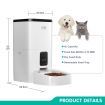 6L Wifi App Remote Control Automatic Pet Feeder Dog Cat Food Dispenser W/Voice Recorder 10 Meals/Day