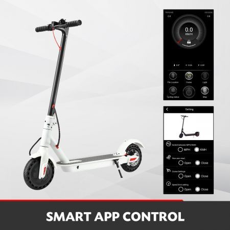 320W Folding & Light Motorized Electric E Scooter W/Shock-Absorp Tyre,App Control,25Km Range/Charge