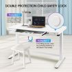 Electric Motorised Stepless Heigh Adjustable Sit Stand Desk W/Charging Ports Kid Safety Lock