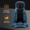 16 Nodes Neck Back Air & Shiatsu Massage Cushion Car Seat Massager-Blue