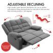 Premium Fabric 2 Seater Sofa Recliner Set W/ High Resilience Sponge Padding Easy To Clean