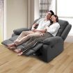 Premium Fabric 2 Seater Sofa Recliner Set W/ High Resilience Sponge Padding Easy To Clean