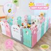 Portable Diy Shape 20-Panel Baby Playpen Room Barrier W/Music Box Eco-Friendly Indoor Outdoor Use