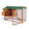 Fir Wood Chicken Coop Waterproof Rabbit Hutch Elevated Cage Firm Network Fence Easy To Clean