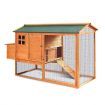 Fir Wood Chicken Coop Waterproof Rabbit Hutch Elevated Cage Firm Network Fence Easy To Clean