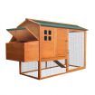 Fir Wood Chicken Coop Waterproof Rabbit Hutch Elevated Cage Firm Network Fence Easy To Clean