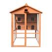 Xl Cosy 2-Storey Wood Bird Cage Separate Aviary  Waterproof Roof-For Parrot,Cockatoo,Macaw, Etc.