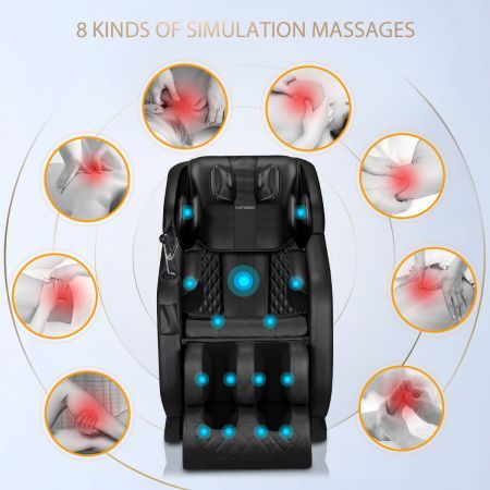 Luxury 32 Air Bags Full Body Massage Chair 0 Gravity Deep Knead Squeeze Shiatsu W/Touch Screen