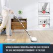 Wireless Electric Spin Mop Polisher Waxer W/Each Corner Get Rotate Handle For Stone,Wood,Tile Floor