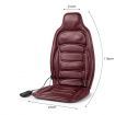 10 Motor Vibrating Heated Massage Cushion Seat Pad Pulsate,Tap,Roll,Knead Home Car Full Body Relax