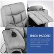 Relax 8 Point Heated Massage Chair Lift Moter 160 Degree Recliner Thick Padded Sofa W/Slide Out Foot Rest