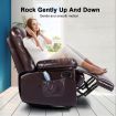 8-Point Heating Swivel Massage Chair 160 Degree Recliner Thick Padded Rocking Sofa W/Slide Out Footrest