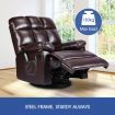 8-Point Heating Swivel Massage Chair 160 Degree Recliner Thick Padded Rocking Sofa W/Slide Out Footrest