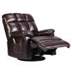 8-Point Heating Swivel Massage Chair 160 Degree Recliner Thick Padded Rocking Sofa W/Slide Out Footrest