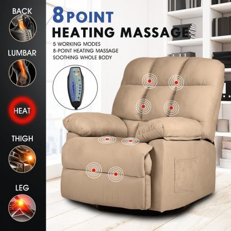 recliners with heat and massage on sale