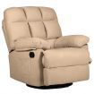 8-Point Heating Swivel Massage Chair 160° Recliner Thick Padded Rocking Sofa W/Slide Out Footrest