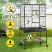 1.5M Large Wheeled Anti-Rust Metal Bird Cage W/Strong Mesh Wire,Safe Door Lock,Easy Clean Slide Tray