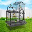 Wheeled Anti-Rust Iron Bird Cage Aviary W/Large Play Top,2 Perch,4 Feeder,Pull Out Tray Easy Clean
