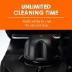 Remove Tough Dirt 2.1L Strong Steam Cleaner Only 1-Min Heating For Floor,Window,Glass,Cloth -Black