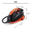 Remove Tough Dirt 2.1L Strong Steam Cleaner Only 1-Min Heating For Floor,Window,Glass,Cloth -Black