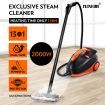 Remove Tough Dirt 2.1L Strong Steam Cleaner Only 1-Min Heating For Floor,Window,Glass,Cloth -Black