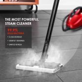 Efficiently Sterilize 2.1L Steam Cleaner Only 6-Min Heating W/Multi Nozzles For Cloth Tile Glass Etc