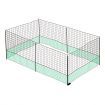 12X1.25M Any Shape Durable Chicken Net Fence Poultry Netting Enclosure W/Security Locks,6 Posts