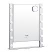 3 Light Color Led Rotable Make Up Vanity Mirror W/Adjustable Brightness,Usb Port For Charging Phone