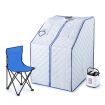 Portable Anti-Germ Steam Sauna Home Spa Set W/9 Temp Control Steam Pot, Anti-Odour Enclosure,Chair