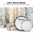 5 Pcs Full Size 100% Birch Shell Drum Kit W/Cymbals+Stool Good Gift For Begginers Children-Black
