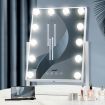 3 Light 12 Bulds Desktop Makeup Vanity Mirror W/Bluetooth Enjoy Music Give Call While Doing Makeup