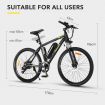 26" 250W Electric E Bike 7-Speed Gears Stronger Moutain Climb Power, 10Ah Battery 50Km Range