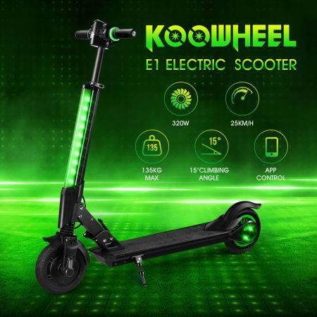 320W Folding Riding Scooter App Control W/15° Climbing Angle,Extendable Stem Great For Kid 120Kg Load