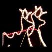 Christmas Santa Sleigh with 4 Reindeer Xmas Light Display Outdoor Decoration