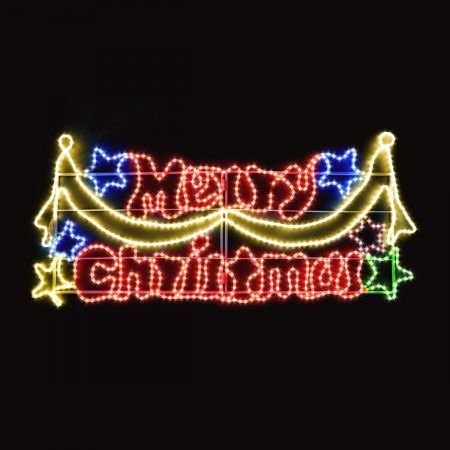 Merry Christmas Lights Xmas LED Rope Lighting Outdoor Decorations Colorful