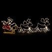 2.4M Giant Santa Sleigh Christmas LED Lights Xmas Decorations with 2 Deer