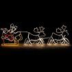 2.4M Giant Santa Sleigh Christmas LED Lights Xmas Decorations with 2 Deer