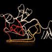 2.4M Giant Santa Sleigh Christmas LED Lights Xmas Decorations with 2 Deer