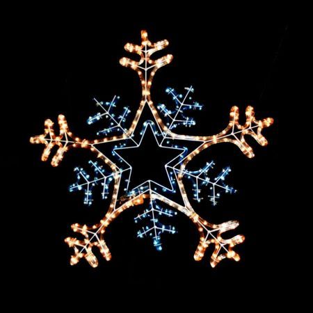 Christmas Snowflake Rope Light LED Lighting Outdoor Decoration Holiday Ornament