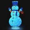 3D Christmas Snowman Light Xmas Holiday Decorations RGB LED Lighted Outdoor Ornaments 180CM with Remote Control